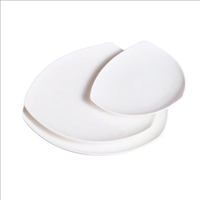 ASSIETTES TRIANGULAIRES 25,5x3,4 CM BLANC PORCELAINE (4 UNITÉS)