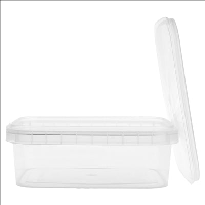 RÉCIPIENTS INVIOLABLES + COUVERCLES 270 ML 12x8,8x4,2 CM TRANSPARENT PP (420 UNITÉS)