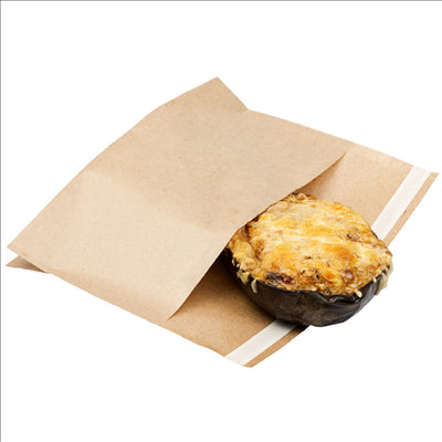 RÉCIPIENTS AVEC BASE AUTO FERMETURE 'KANGOO PACK' 50 G/M2 + 20 LDPE 21+3x17/11 CM NATUREL KRAFT (100 UNITÉS)