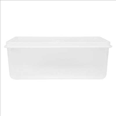 RÉCIPIENT ALIMENTS + COUVERCLE INCORPORÉ 1000 ML 18x12,8x6,5 CM BLANC PP (1 UNITÉ)