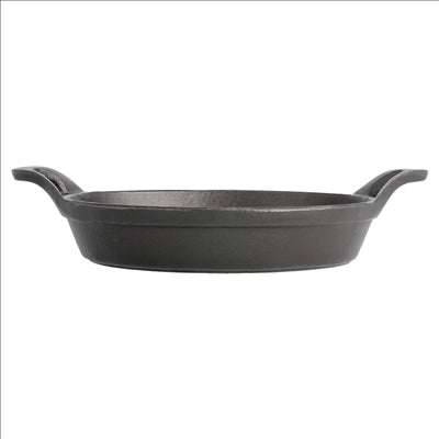CASSEROLE OVALE 720 ml 21,5(27,5)x15x4,5 CM NOIR FER (8 UNITÉS)