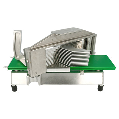 "TOMATO SLICER" COUPE TOMATES TRANCHES 4,8 MM 38x17x16 CM ARGENTE ALUMINIUM (1 UNITÉ)