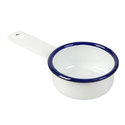 MINI SAUTOIRS 'ENAMELWARE' 50 ML 13,7x7x2,9 CM BLANC ACIER ÉMAILLÉ (6 UNITÉS)