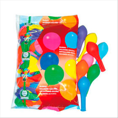 BALLONS Ø 25 CM ASSORTI LATEX (100 UNITÉS)