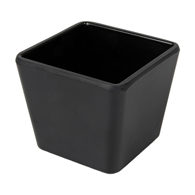 GOBELETS CARRÉS 'ASAMI WARE' 6,8x6,8x5,8 CM NOIR MÉLAMINE (12 UNITÉS)