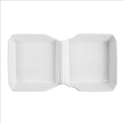 BURGER BOX 26x13,7x3,4 CM BLANC PORCELAINE (6 UNITÉS)