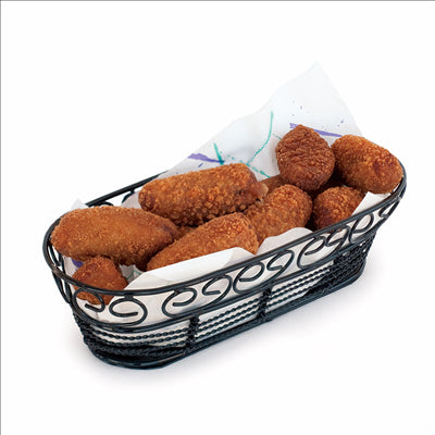 CORBEILLES ALLONGÉES 22,8x9,3x6,4 CM NOIR ACIER (6 UNITÉS)