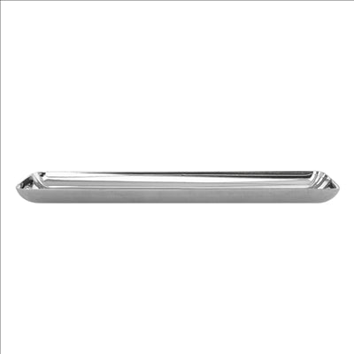 MINI PLATEAUX TAPAS 19x6,5x1,2 CM ARGENTE PS (500 UNITÉS)