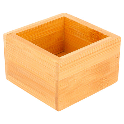 BOÎTE POUR BUFFET 8x8x5 CM NATUREL BAMBOU (6 UNITÉS)