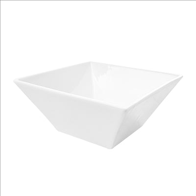 BOLS CARRÉS 1000 ML 17,5x7 CM BLANC PORCELAINE (3 UNITÉS)