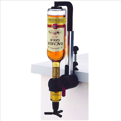 SUPPORT MURAL DOSEUR DE BOISSONS 18x7x38,5 CM ARGENTE ALUMINIUM (1 UNITÉ)