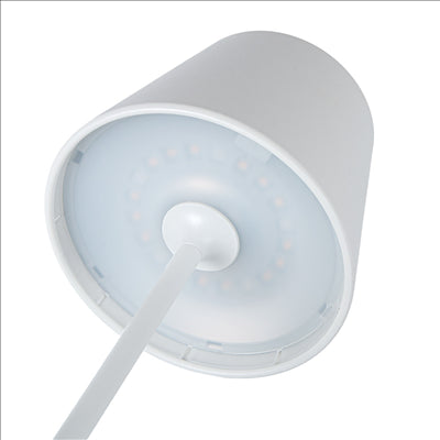 LAMPE LED SANS FIL + VARIATEUR 4000 mAH Ø 11x35 CM BLANC METAL (1 UNITÉ)