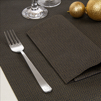 SERVIETTES 'ELEGANCE' 60 G/M2 40x40 CM NOIR AIRLAID (700 UNITÉS)