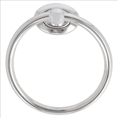 ROND SERVIETTE DE TOILETTE Ø 18x5 CM ARGENTE INOX (1 UNITÉ)