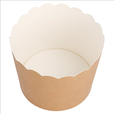 MUFFIN CUPS 160 + 15 PE G/M2 Ø 5x4,5 CM MARRON CARTON (100 UNITÉS)