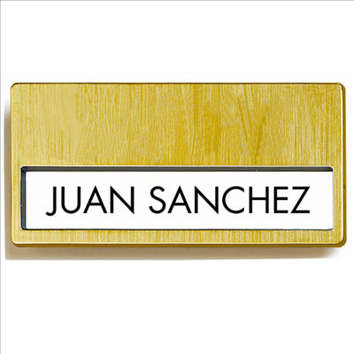 PLAQUES D'IDENTIFICATION 6,7x4 CM DORE PLASTIQUE (25 UNITÉS)