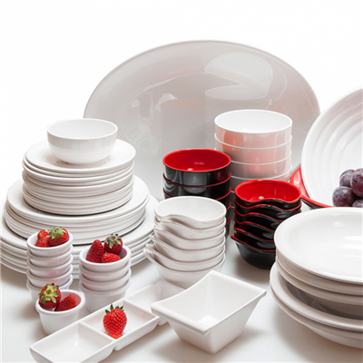 RÉCIPIENT 3 SAUCES 'ASAMI WARE' 140 gr. 22x7x2,5 CM BLANC MÉLAMINE (12 UNITÉS)