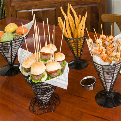 BASKET Ø 12,8x22,5 CM NOIR ACIER (6 UNITÉ)