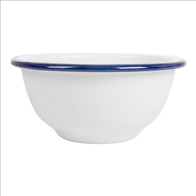 BOLS 'ENAMELWARE' 470 ML Ø 14x7 CM BLANC ACIER ÉMAILLÉ (6 UNITÉS)