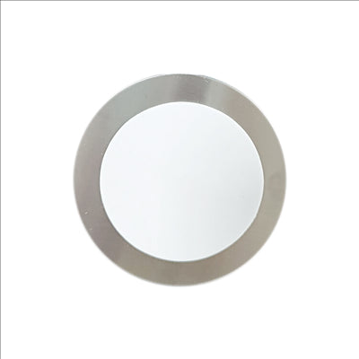 PLAQUE AUTOADHESIVE "EXIT" Ø 7,5 CM ARGENTE INOX (1 UNITÉ)