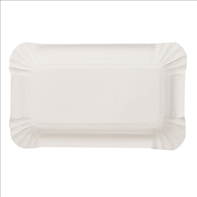PLATEAUX PÂTISSERIE - PETITS  285 G/M2 20x13 CM BLANC CARTON (250 UNITÉS)