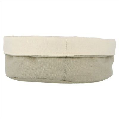 CORBEILLES PAIN CRÈME/GRIS 15x20x7 CM COTON (12 UNITÉS)