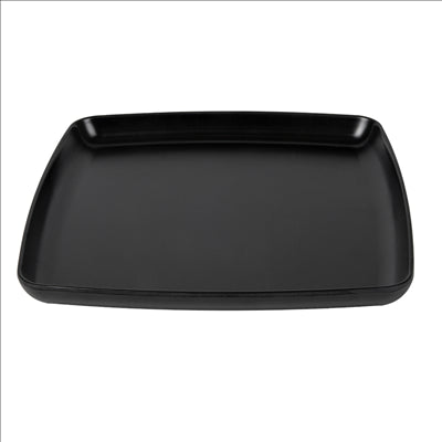 ASSIETTES PLATES CARRÉS 'ASAMI WARE' 26,7x26,7x2,5 CM NOIR MÉLAMINE (6 UNITÉS)