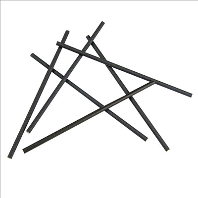 PAILLES DROITES 'PAPER' Ø0,60x20 CM NOIR PAPIER (3000 UNITÉS)