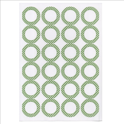 100 FEUILLES DIN A4 24 ÉTIQUETTES RONDES Ø 4,2 CM BLANC PAPIER (1 UNITÉ)