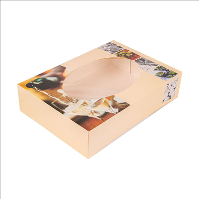 50 U. CARTONS AUTOMONTABLES TRAITEUR AVEC FENÊTRE 325 G/M2 35x25x8 CM QUADRICHROMIE CARTON (50 UNITÉS)