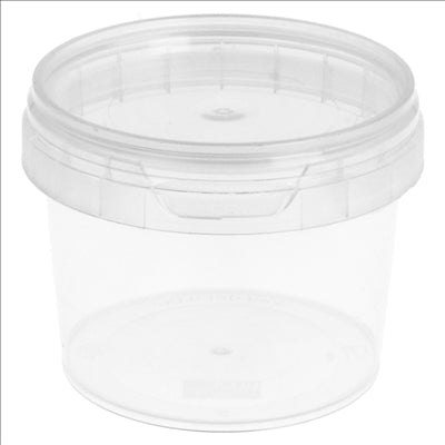 RÉCIPIENTS INVIOLABLES + COUVERCLES 120 ML Ø 6,9x5,2 CM TRANSPARENT PP (1000 UNITÉS)