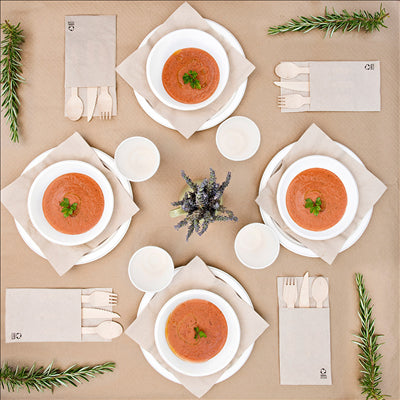 NAPPES EN ROULEAUX 48 G/M2 1,20x100 M NATUREL PAPIER RECYCLÉ (1 UNITÉ)