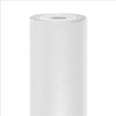 PAPIER CADEAU 100 M 60 G/M2 70 CM BLANC KRAFT VERGÉ (1 UNITÉ)