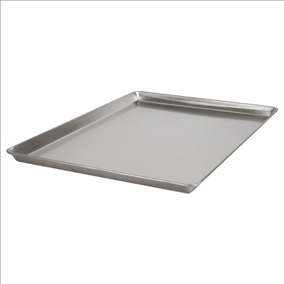 PLAQUE PÂTISSERIE 60x40x2,5 CM ARGENTE INOX (1 UNITÉ)