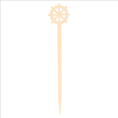 PIQUES "GOUVERNAIL" 9 (h) CM NATUREL BAMBOU (100 UNITÉS)