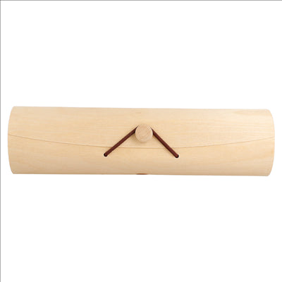 BOÎTES CYLINDRIQUES POUR 7/9 MACARONS Ø 6x22,5 CM NATUREL BOIS (50 UNITÉS)
