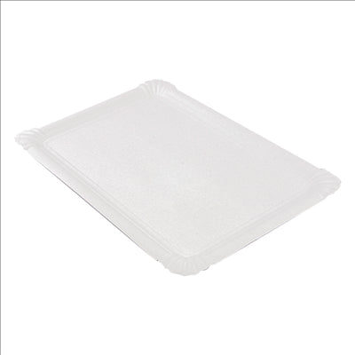 PLATEAUX PÂTISSERIE - MOYENS 420 G/M2 33x23 CM BLANC CARTON (125 UNITÉS)