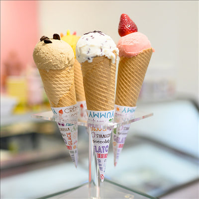 CÔNES GLACES 'PAROLE' Ø 4,2x15,3 CM BLANC PAPIER (2000 UNITÉS)