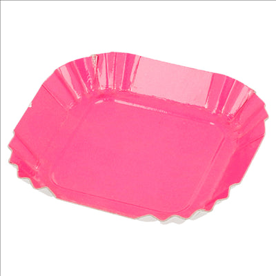MINI PLATEAUX 325 G/M2 5,5x5,5 CM FUCHSIA CARTON (100 UNITÉS)