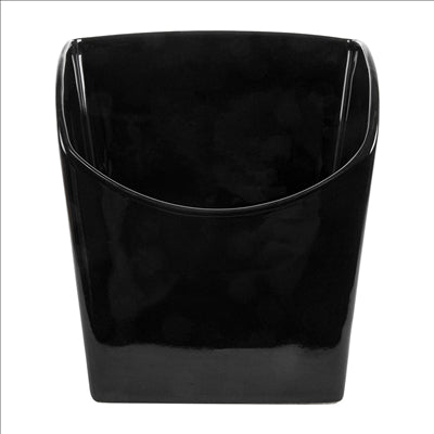BOÎTES À FRITES L 13,3x9,4x14,6 CM NOIR PORCELAINE (6 UNITÉS)
