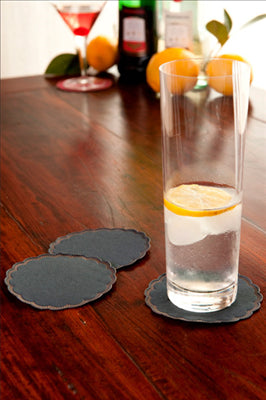 DESSOUS DE VERRE 9 PLIS 8x18 G/M2 + (30+12) G/M2 Ø9 CM NOIR OUATE (3000 UNITÉS)