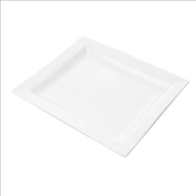 ASSIETTES RECTANGULAIRES 27x23,5 CM BLANC PORCELAINE (12 UNITÉS)