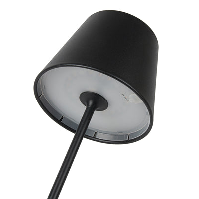 LAMPE LED SANS FIL + VARIATEUR 4000 mAH Ø 12x38 CM NOIR METAL (1 UNITÉ)