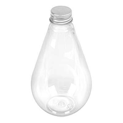 FLACONS AVEC BOUCHON EN ALUMINIUM 300 ML Ø7,5x13,7 CM TRANSPARENT PET (150 UNITÉS)