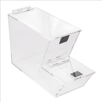 PRÉSENTOIR POUR PRODUITS EN VRAC, EMPILABLE 28x14x10 CM TRANSPARENT ACRYLIQUE (1 UNITÉ)