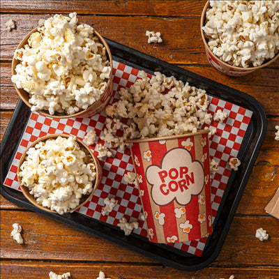 RÉCIPIENTS POUR POP-CORN 1920 ML 260 +20 PE G/M2 Ø 13,3/10x19,5 CM KRAFT (500 UNITÉS)