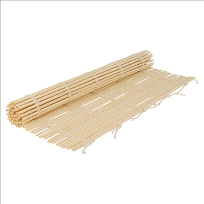 TAPIS À SUSHI 24x24 CM NATUREL BAMBOU (24 UNITÉS)