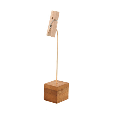 BASES + PINCES 12,5 (h) CM NATUREL BOIS (25 UNITÉS)