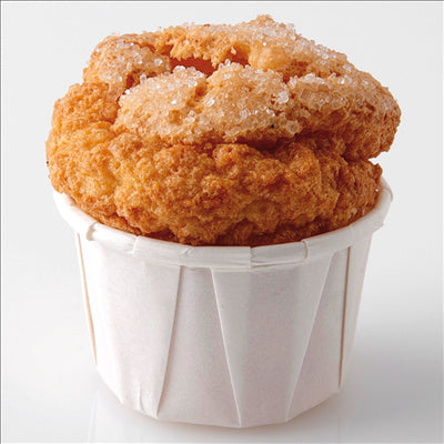 POTS TRAITEUR PAPIER PLISSÉ 45 ML (1,5 oz) 80 G/M2 Ø5/3,6x3,1 CM BLANC PARCH.INGRAISSABLE (1000 UNITÉS)