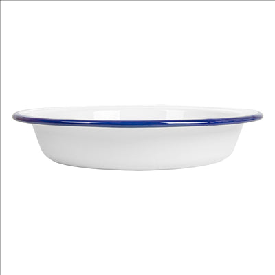 ASSIETTES CREUSES 'ENAMELWARE' 740 ML Ø 22x4,5 CM BLANC ACIER ÉMAILLÉ (6 UNITÉS)